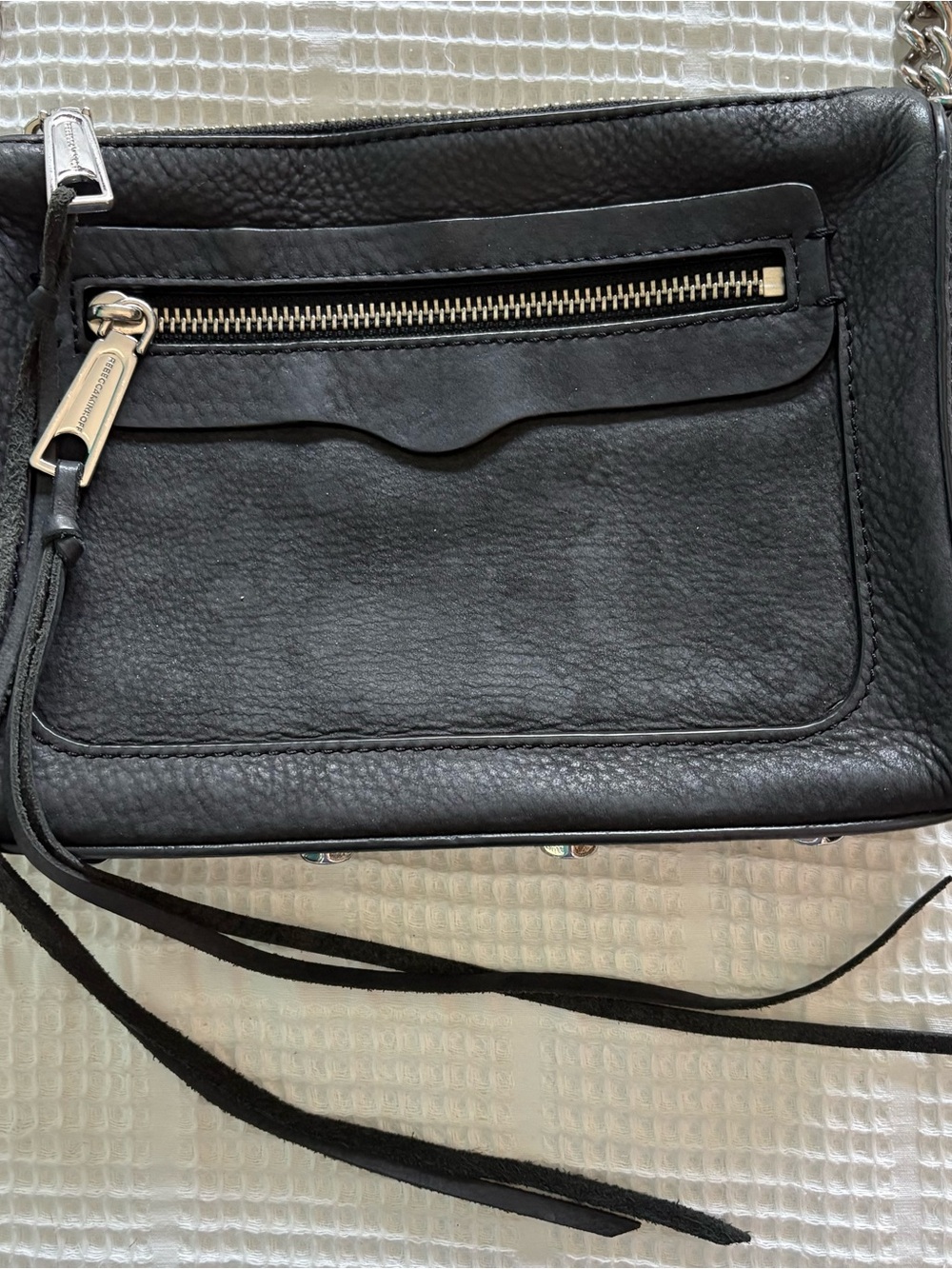 Rebecca Minkoff Avery Crossbody Black Suede